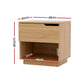 Brantford Bedside Tables Shelf Nightstand - Pine