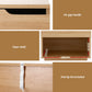 Brantford Bedside Tables Shelf Nightstand - Pine