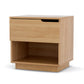 Brantford Bedside Tables Shelf Nightstand - Pine