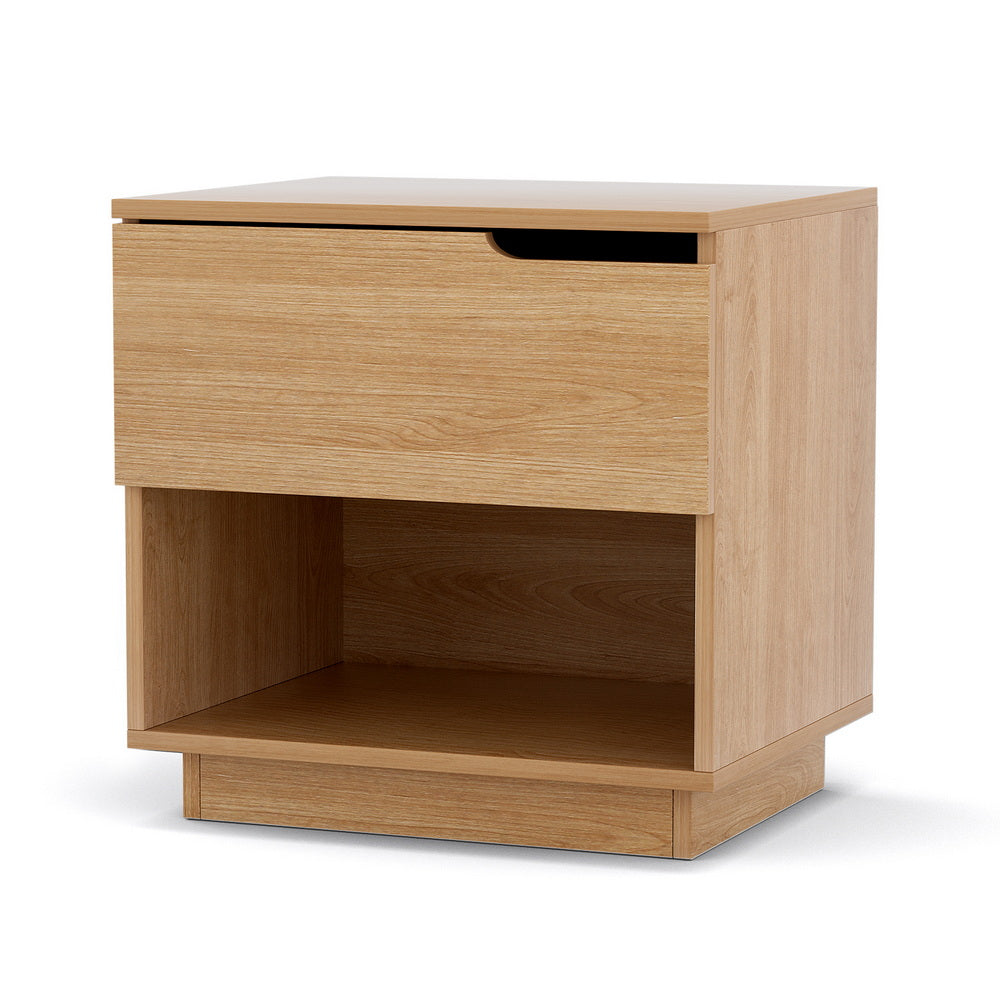 Brantford Bedside Tables Shelf Nightstand - Pine