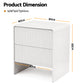 Granby Bedside Table with 2 Drawers - Beige