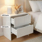 Granby Bedside Table with 2 Drawers - Beige