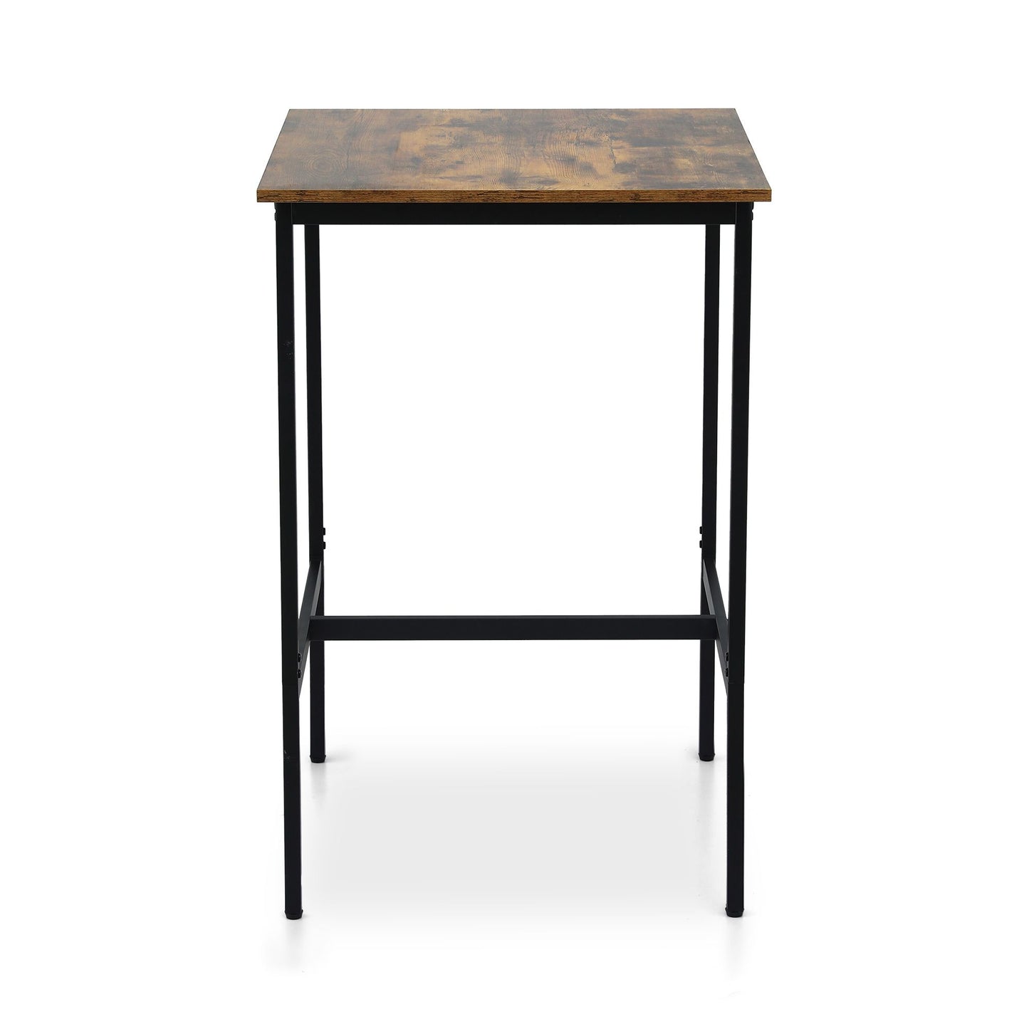 Bar Table Counter Kitchen Dining Desk Pub 60x92cm Vintage Metal Walnut