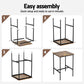 Bar Table Counter Kitchen Dining Desk Pub 60x92cm Vintage Metal Walnut
