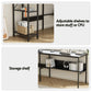 Artiss Computer Desk L shape Home Office Study Table Desks Open Shelf Black