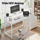 Artiss Computer Desk Home Office Study Table Desks w/Drawers Open Shelf White 160CM