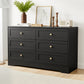 Artiss 6 Chest of Drawers Tallboy Cabinet - LEIF Black
