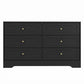 Artiss 6 Chest of Drawers Tallboy Cabinet - LEIF Black
