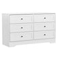 Artiss 6 Chest of Drawers - White