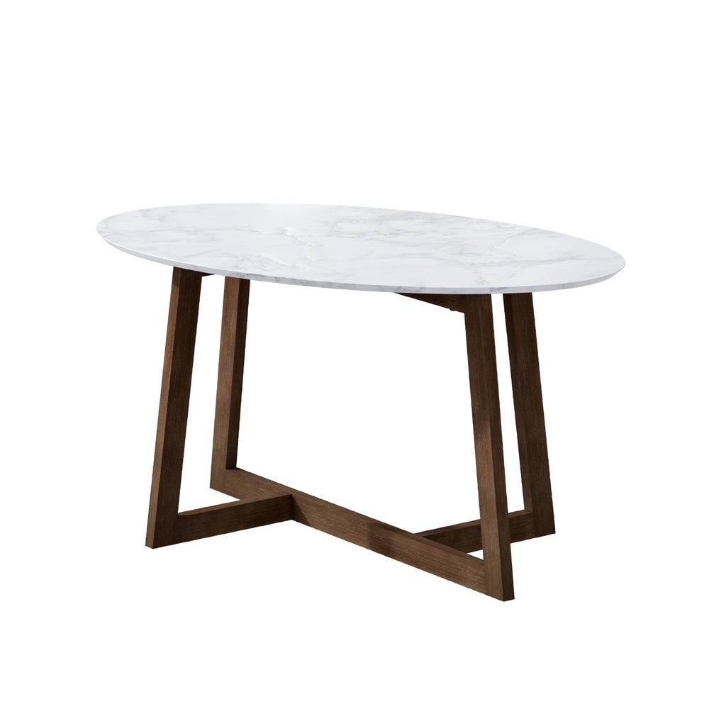 Ilarion Coffee Table Oval Marble Effect