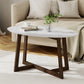 Ilarion Coffee Table Oval Marble Effect
