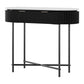 100cm Console Table 2 Drawers - Black
