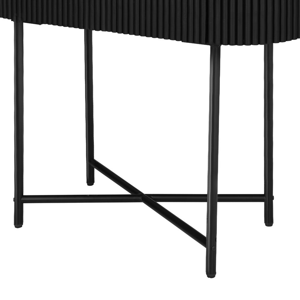 100cm Console Table 2 Drawers - Black