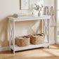Console Table Entryway Hallway Display 2-Tier Narrow Sofa Table 100CM - White