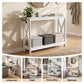 Console Table Entryway Hallway Display 2-Tier Narrow Sofa Table 100CM - White