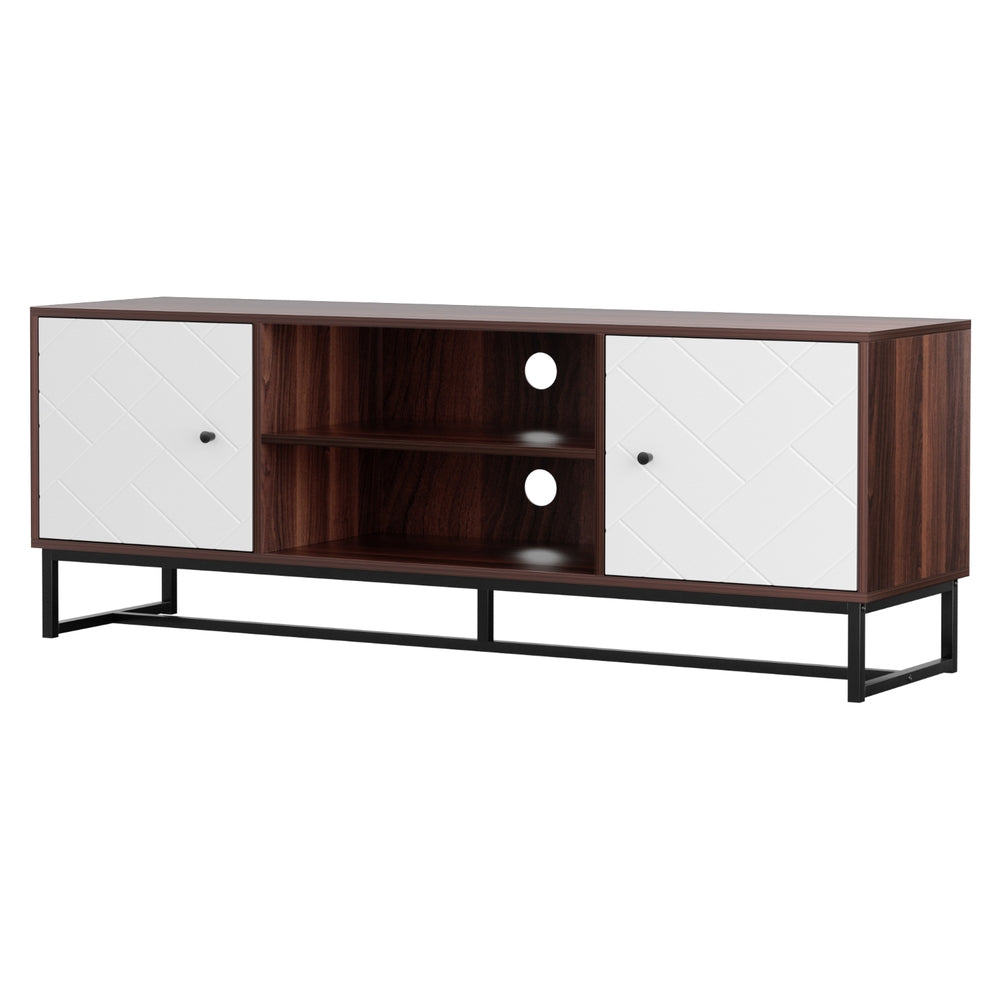 Delphine 150cm TV Unit 150cm Storage Shelves - White