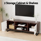 Delphine 150cm TV Unit 150cm Storage Shelves - White