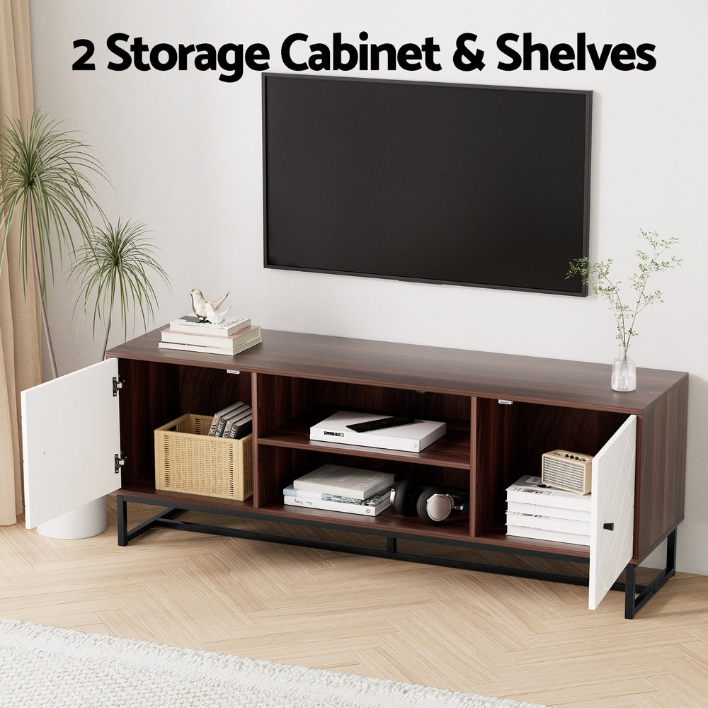 Delphine 150cm TV Unit 150cm Storage Shelves - White