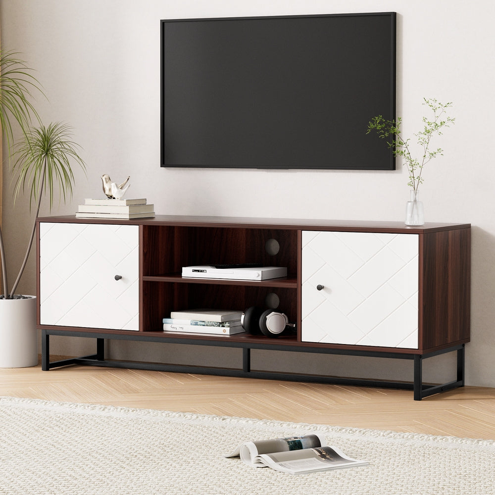 Delphine 150cm TV Unit 150cm Storage Shelves - White