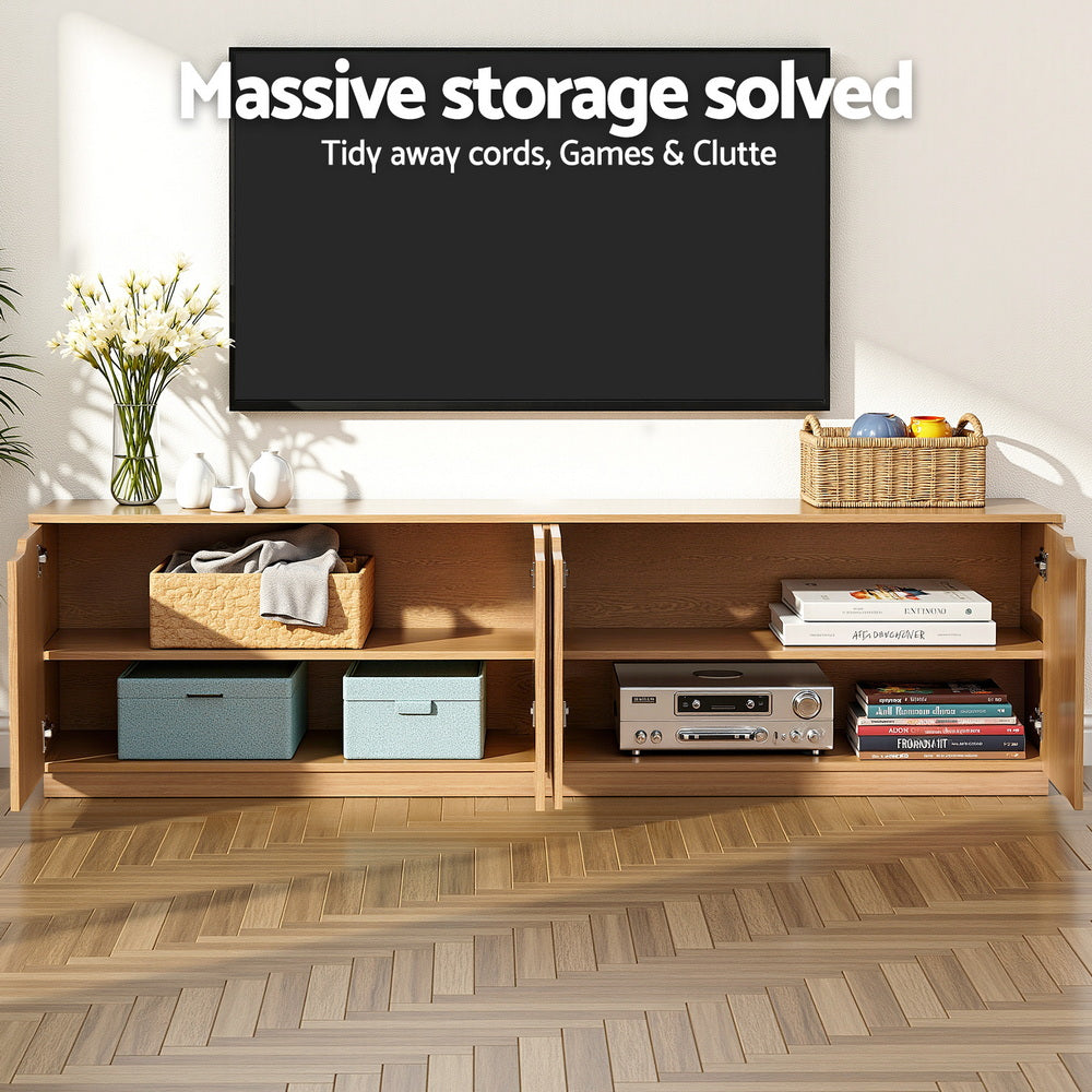 Kestrel 180cm TV Unit Entertainment Unit Storage Cabinet - Pine