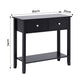 Console Table Hallway Sofa Entryway Entrance 2 Drawers 80CM - Black