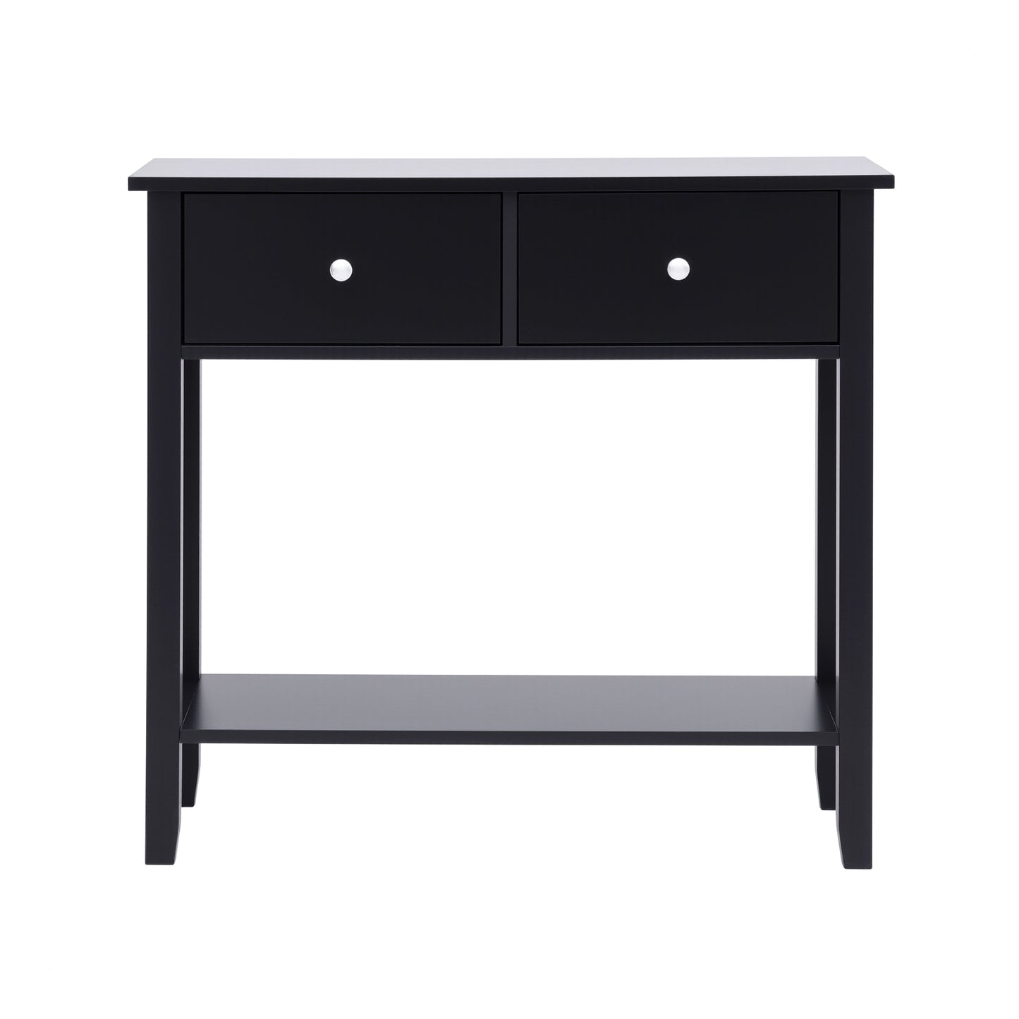Console Table Hallway Sofa Entryway Entrance 2 Drawers 80CM - Black