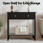 Console Table Hallway Sofa Entryway Entrance 2 Drawers 80CM - Black