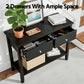Console Table Hallway Sofa Entryway Entrance 2 Drawers 80CM - Black