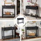 Console Table Hallway Sofa Entryway Entrance 2 Drawers 80CM - Black