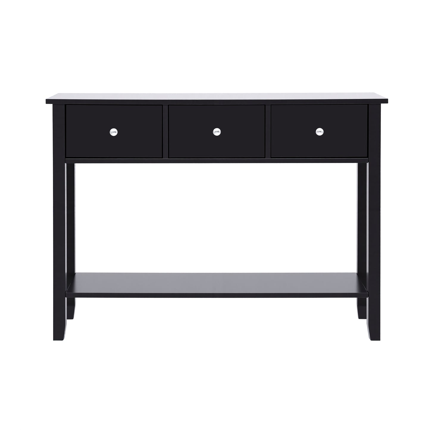 Console Table Hallway Sofa Entryway Entrance 3 Drawers 100CM - Black