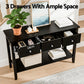 Console Table Hallway Sofa Entryway Entrance 3 Drawers 100CM - Black