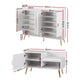 Artiss Shoe Cabinet Bench Set Adjustable Shelf Hallway Living Room White