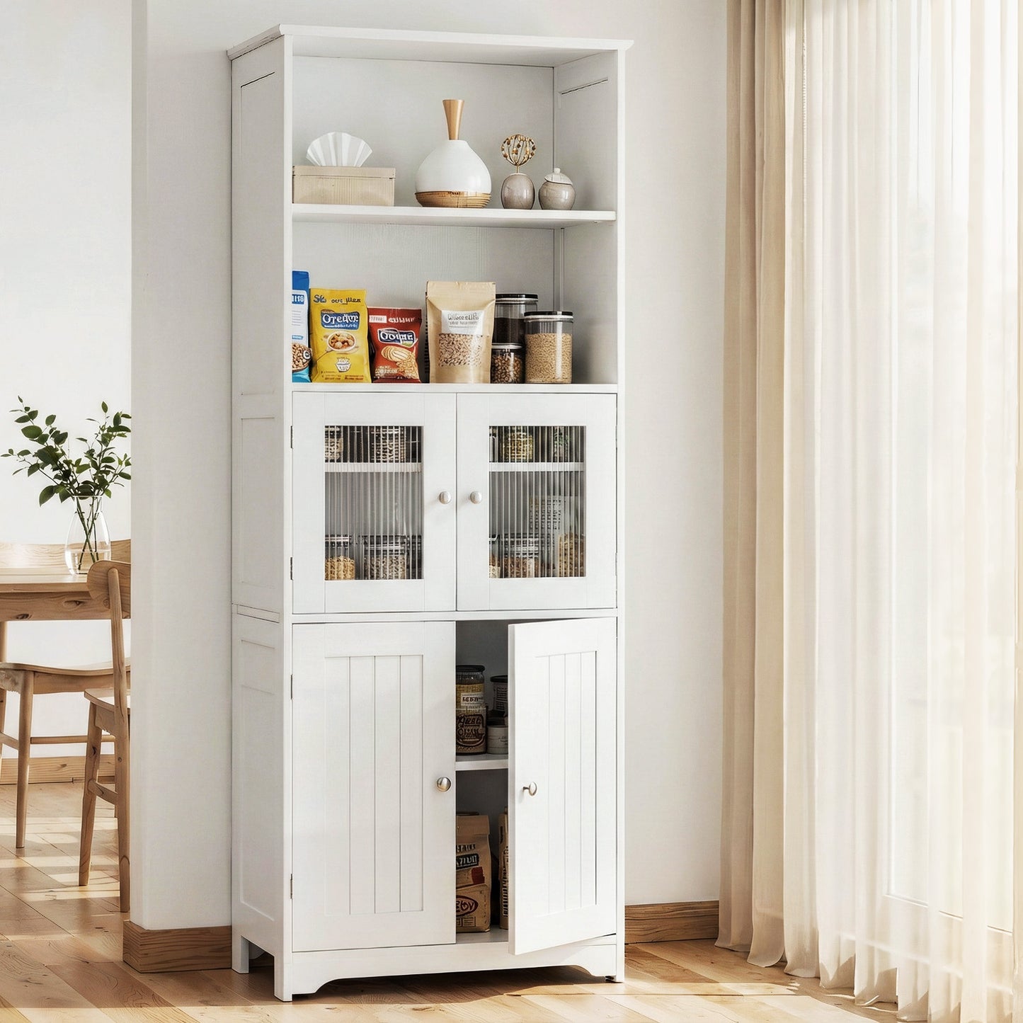 Holden Wooden Buffet Sideboard 160cm Cabinet Pantry Kitchen Storage Cupboard - White