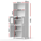 Set of 2 Holden Wooden Buffet Sideboard 160cm Cabinet Pantry Kitchen Storage Cupboard - White