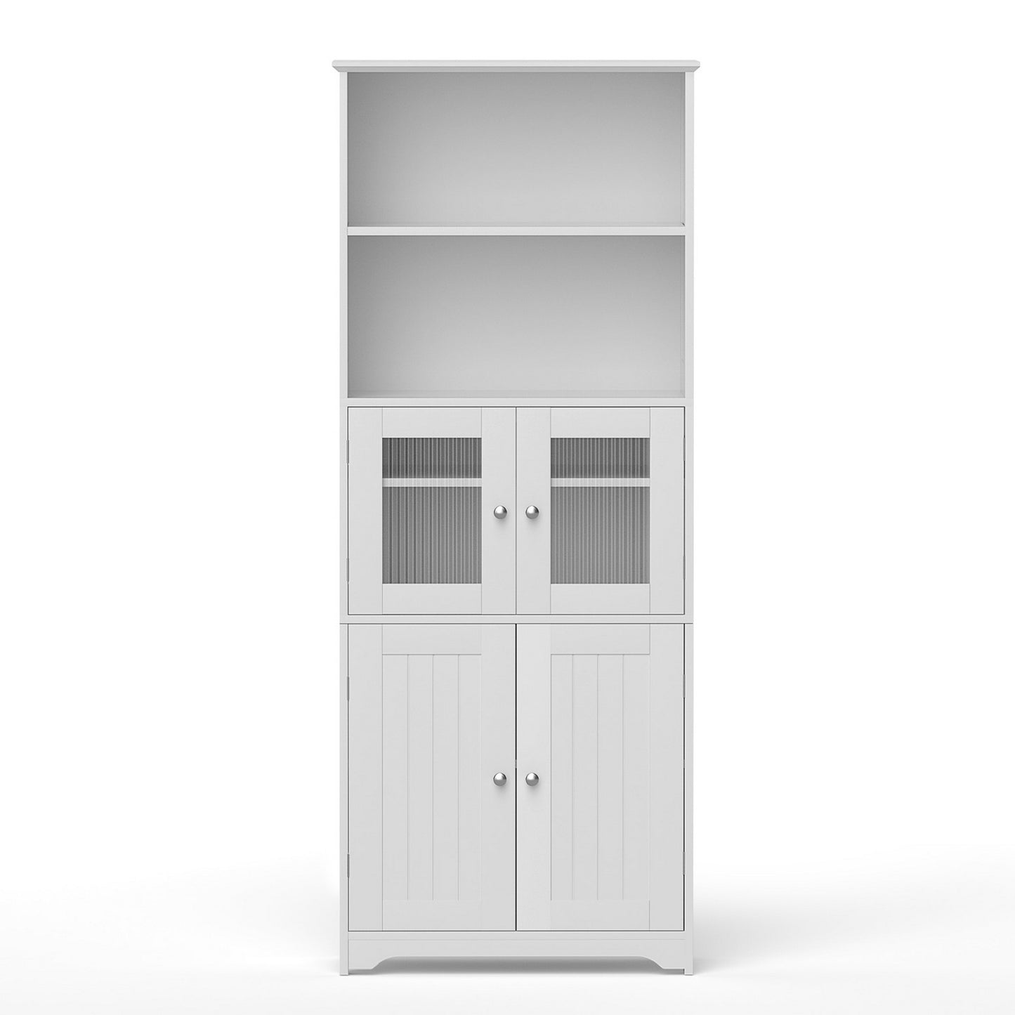 Set of 2 Holden Wooden Buffet Sideboard 160cm Cabinet Pantry Kitchen Storage Cupboard - White
