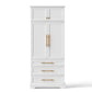 Set of 2 Stetson Buffet Sideboard Cabinet Pantry Kitchen Storage Cupboard Drawers Doors - White