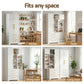 Set of 2 Stetson Buffet Sideboard Cabinet Pantry Kitchen Storage Cupboard Drawers Doors - White