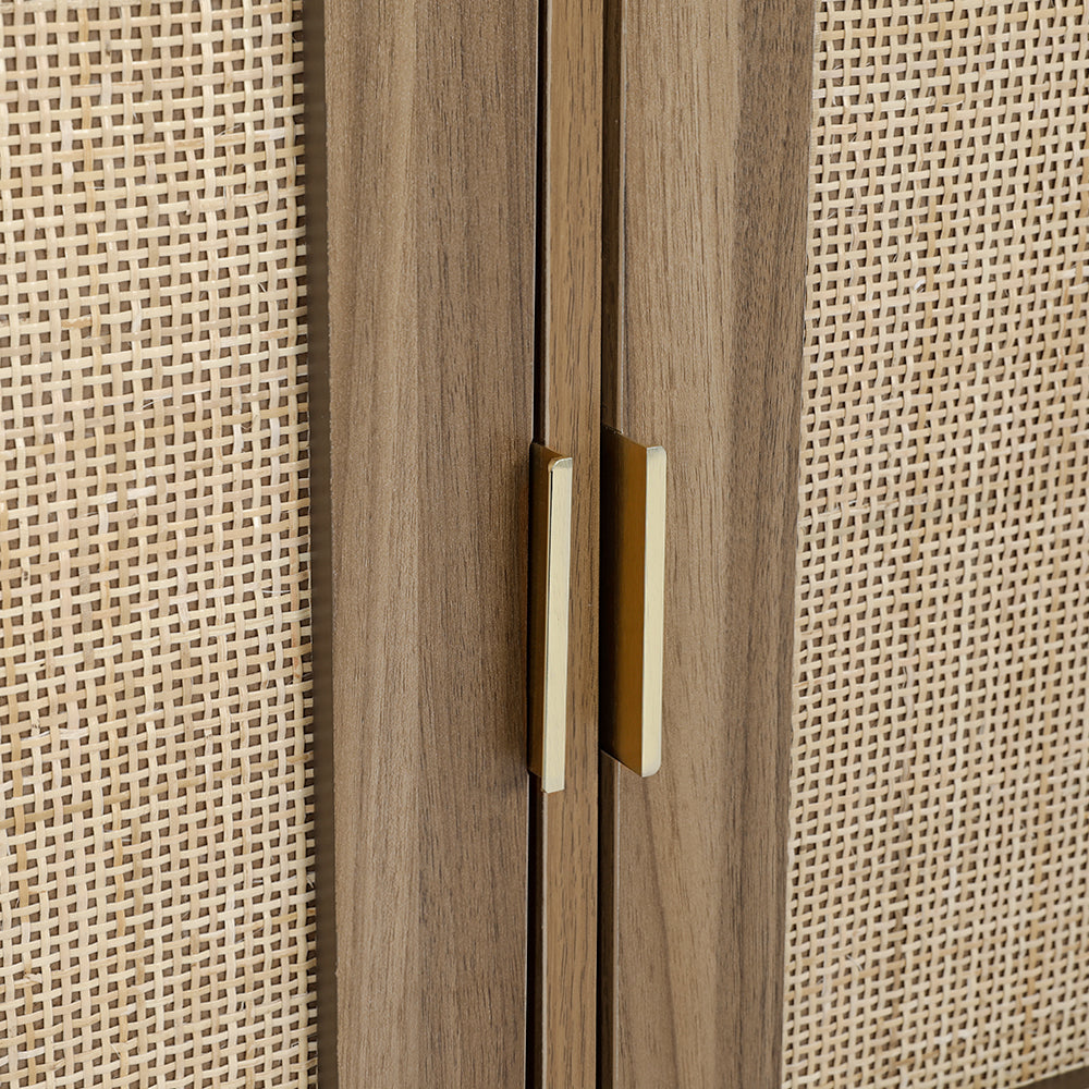 Lorcan Rattan Buffet Sideboard 2 Doors - Dark Oak