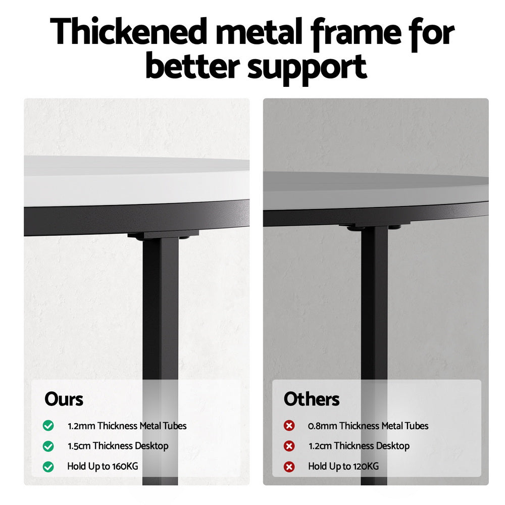 Ithara Coffee Table Set of 2 Marble Effect