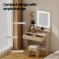 Dressing Table Set Stool Led - Wood
