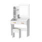 Dressing Table LED Makeup Mirror Stool Set Vanity Desk White