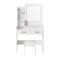 Dressing Table LED Makeup Mirror Stool Set Vanity Desk White