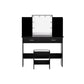 Dressing Table LED Makeup Mirror Stool Set 10 Bulbs Vanity Desk Black