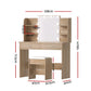 Dressing Table Set Stool 10 Led Bulbs - Wood