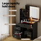 Dressing Table Vanity Desk Set Stool Led - Black