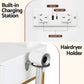 Dressing Table Vanity Desk Set Stool LED Charging Station - White