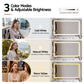 Dressing Table Corner Vanity Desk Set Stool LED Charging Station - White