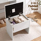 Dressing Table Makeup Vanity Desk Large LED Mirror 10 Drawers Power Outlet Hair Dryer Holder Hook White