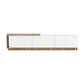 Neven TV Cabinet Entertainment Unit Stand Extendable - White and Oak