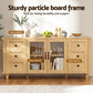 Waylon Buffet Sideboard Storage Cabinet Kitchen Cupboard Faux Drawer 150CM - Pine